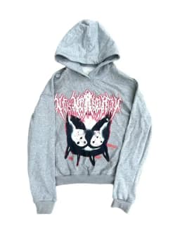 Men Black Pullover Hoodie Rock Inspired Street Trend Design Youth Clothing Loose Fit Comfy Urban Wear with Stylish Attitude