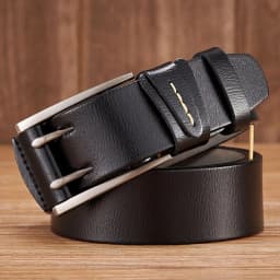 4CM High Quality Genuine Leather Belts for Men Brand Strap Male Double Pin Buckle Fancy Vintage Cowboy Jeans Belt Cintos
