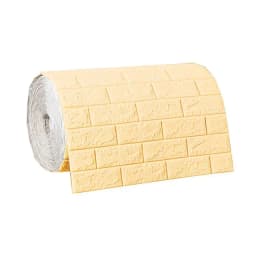 70cm*2m 3D Soft Foam Brick Wallpaper Sticker Roll DIY Self Adhesive Living Room Home Kitchen Bathroom Decorative Wall Paper