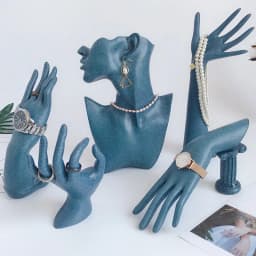 5 Style Mannequin 3 Colors Stand Holder Rose Red Earrings Ring Necklace Bracelet Jewelry Display Bangle Watch Jewelry Storage