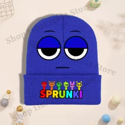 Sprunki Cartoon Cute Knit Hat for Children Anime Fashion Knitted Hat Boys Girls Winter Warm Cap Kids Windproof Hip Hop Caps Gift