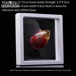 PE Film Black Jewelry Storage Box 3D Packaging Case Gemstone Free Stand Floating Frame Membrane Ring Earrings Necklace Display