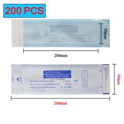 200/100/50PCS Self Sealing Sterilization Pouches Self-adhesive Clean Bags Tattoo Nail Art Grade Paper Dental Tattoo Accessories