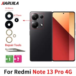Rear Camera Lens For Xiaomi Redmi Note 13 12 11 Pro Plus 5G 4G Back Camera Glass Lens With Glue Adhesive Sticker