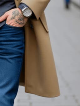New Style Men's Overcoat Double-Breasted Woolen Jacket: Thickened Lined Coats For Winter Chill Protection - Solid Color