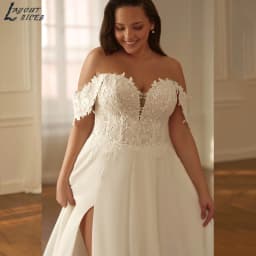 Romantic Chiffon Bride Dress Off Shoulder Appliques Wedding Gowns 2025 Sweetheart Backless Plus Size vestido de novia Customized