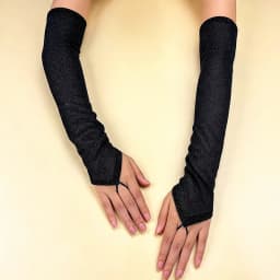 45cm Women Shiny Solid Hook Finger Gloves Opera Dance Party Stage Performance Nightclub Cosplay Eleagnt Breathable Thin