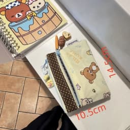 New Original Embroidered Cartoon Bear Passport Bag Versatile Large-capacity Document Storage Bag Portable Travel Cute Coin Purse