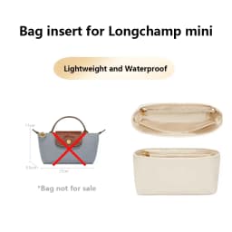 Bag Organizer Insert For The Longchamp Inner Liner Mini Pouch Handbag Inner Orderly Neat Nylon Support Bag Insert Accessories