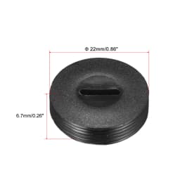 6/10/20Pcs Black Plastic Screw Carbon Brush Holder Caps Case Dia 10mm/12mm/13mm/14mm/15mm/16mm/18mm/20mm/22mm Brush Cover