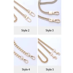 Golden Bag Chain Accessories Metal Extension Chains Underarm Crossbody Shoulder Belt Replacement Bags Strap For Women's Bag