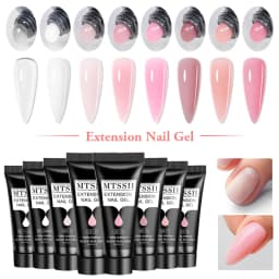 5PCS/Set 20ml Poly Nail Extension Gel Set Soak Off UV LED Acrylic Crystal White Clear Nude Pink Gel Nail UV Construction Gel Kit