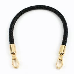 1/2Pcs 30-120cm Black PU Leather Bag Round Rope Handbag Handle Metal Buckle Chain Woven-bag Shoulder Strap Replace Accessories