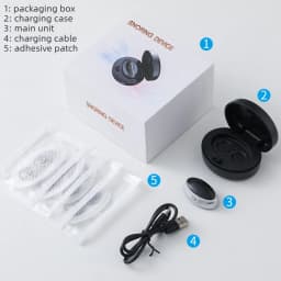Anti-Snore Device with Dual-Pulse Stimulation - Sleep Apnea Relief, Snore Reduction, Muscle Trainer for Silent Night