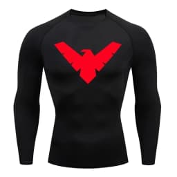 Men's Compression Shirt Short Long Sleeve Quick Dry _ All Season Workout Top for Gym Running Fitness UV Protection