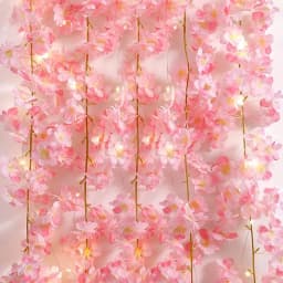 180cm Artificial Pink Cherry LED Blossom Vine Home Room Table Decoration Garden Curtains Accessories DIY Party Wedding Decor