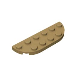 MOC PARTS GDS-899 Plate, Round Corner 2 x 6 Double compatible with lego 18980 toys Assembles Building Blocks Technical