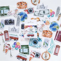 46Pcs Flower Envelope & Letter Stickers per Box for Junk Journal Diary Planner Scrapbooking Decorative DIY Craft
