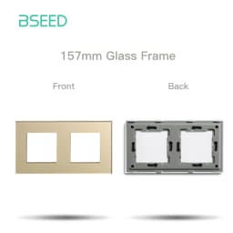BSEED 1/2/3Gang WIFI Touch Switch Part Only Glass Panel Smart Dimmer Curtain Switch Function DIY Part EU Wifi Socket Parts