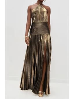 Sleeveless Backless Dress with Sash Neck Hanging Split Design Formal Gown Women's Fashion Spring Summer Autumn Winter Dress
