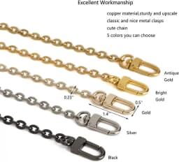 O shape metal chain purse 0.6CM 6MM Chains Shoulder Crossbody Strap Bag Accessories Charm