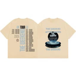 The Weeknd After Hours Til Dawn Tour 2026 Merch T Shirts Fashion Hip Hop Short Sleeve T-shirts Men Women Casual Cotton T-shirt