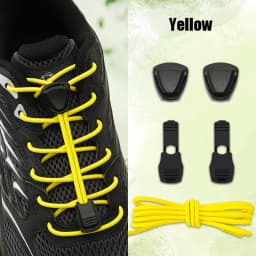 Triangle Lock No-Tie Shoelaces, Elastic Lazy Laces Buckle Set, Durable Replacement Strings for Sneakers & Outdoor Shoes 1 Pair