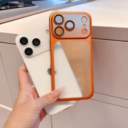 Official Cosmic Orange Plating Frosted Translucent Thin Phone Case For iPhone 17 Pro Max Air Series Bumper Cover for 18 Pro Case