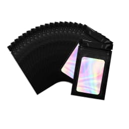 20pcs Zip Lock Bag Laser Plastic Jewelry Storage Bag DIY Earrings Necklace Bracelets Beads Gift Organizer Retail Packaging Pouch