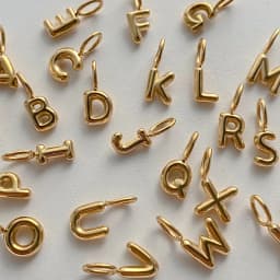 EMANCO Stainless Steel 3D Bubble Alphabet Charms Minimalist Style Letter Elements DIY Necklace Bracelet Jewelry Making