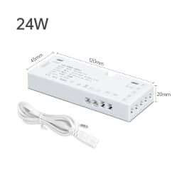 24W-200W LED Cabinet Light Transformer Power Supply AC220V to DC12V/24V with 7/9/10x DuPont Ports for Integrated Lighting