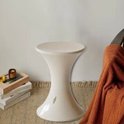 Hourglass Shape Storage Foot Rest Stool for Bathroom PP Material 44x31cm End Table