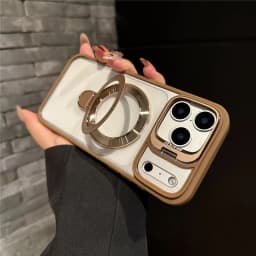 Double Bracket For Magsafe Glossy Case For iPhone 18 17 16 13 15 14 11 12 Pro Max Air Shockproof Cases For iPhone 14 15 16 Plus