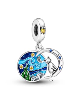 925 Sterling Silver Snow Mountain Scenery Starry Sky Charms Beads Fit Original  Bracelet Bangle High Quality DIY Jewelry