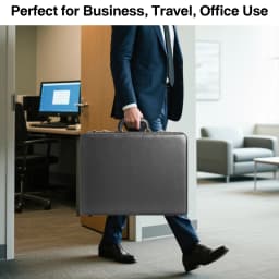 Briefcases for Men, Anti-Theft Dual Lock Briefcase with 16 Inch Laptop Compartment, Waterproof Faux Leather, Brief Cases Men wit