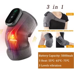 Electric Heating Shoulder Massager Vibration Massage Shoulder Brace Support Belt Rechargeable Warmer Knee Relief 3 Gear Belt Pad