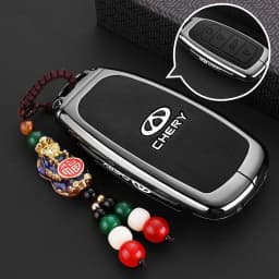 Zinc Alloy Car Key Case for Chery Tiggo 7 Pro 8 9 2025 2026 Keychain Remote Cover Bag Shell Housing Ring Holder Fob Accessories