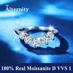 Moissanite Ring S925 Silver D Clarity Gold Plating Pass The Diamond Tester Gift GRA Certificate Twist Arm Double End Open Ring