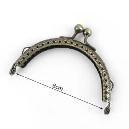 Bronze Purse Handle Semicirc Frame Purses Bags Metal Kiss Clasp Lock Sewing Handbag Handles DIY Bag Accessories