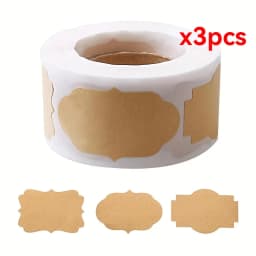 500pcs Rolled Gift Labels, Self-adhesive Paper Stickers For Cosmetics, Food, Crafts And Christmas Decorations