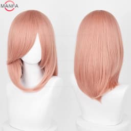 40cm Medium Basic Anime Cosplay Wig Bang Blond Black White Red Pink Green Brown Gold Blue Heat Resistant Synthetic Hair Wigs