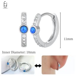 925 Sterling Silver Needle Exquisite Turquoise Silver Earrings for Women Blue Crystal Geometry Pendant Earrings Luxury Jewelry