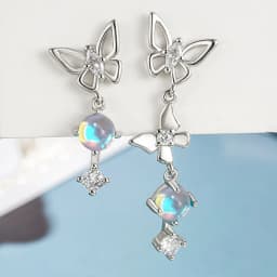 925 Sterling Silver Hollow Butterfly Stud Earrings For Women Luxury Designer Jewelry Wholesale Accessories Prevent Allergies