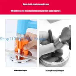 Handheld Metal Stamping Clamp Tool for Engraving on Jewelry and Craft With Sturdy Plastic Designs