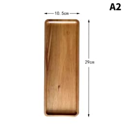 Solid Wood Round Dessert Plate Japanese-style Wooden Coffee Wooden Tray Snack Dried Fruit Plate Oval Tea Tray Kitchen Supplies
