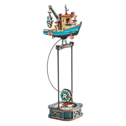ROKR Wooden 3D Puzzle-Power Express Pendulum Balance Toy Model Building Kit DIY Gravity Swing Toys for Desk Decor Birthday Gift for Boys Adults