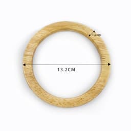 1/2Pc Round D-shaped Wooden Bag Handle Metal Ring Handbag Handles Replacement DIY Purse Luggage Handcrafted Accessories for Bags