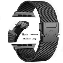 Titanium Straps For Apple watch Ultra 2 49mm Series 10 9 8 7 6 5 4 SE 46mm 42mm 41mm 45mm 44mm 38-40mm Milanese Loop Accessories