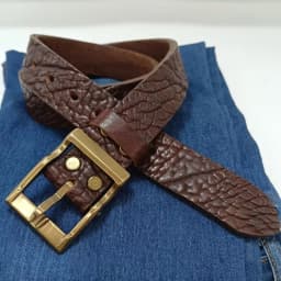 3.8CM Men's Thickened Copper Buckle Full Grain Leather Luxury Handmade Belts Men High Quality Genuine Leather For Man Brown Gift