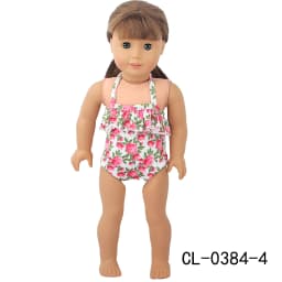 Sling Swimsuit Flower Rianbow Pony Iron Tower Bikini Swimsuit For 43cm Baby New Born&American 18 Inch,OG Girl Doll Accessories